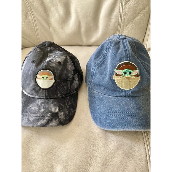 Star Wars Movie Baby Yoda Grogu Logo Disney Brand Strapback Hat Baseball Cap - Picture 2 of 9